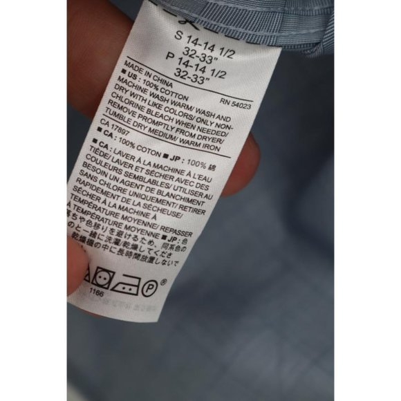 NWT Banana republic shirt Mens small non iron long sleeve button up plaid cotton - Picture 6 of 13